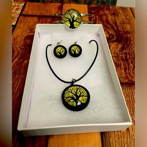 Handmade 3pc Tree of Life Jewelry Set